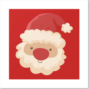 Santa Claus Face Posters and Art